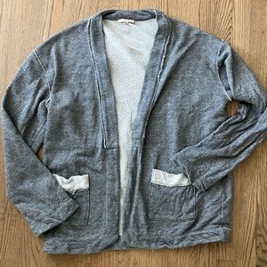 Super Casual Cozy Distressed exposed seams/stitching L